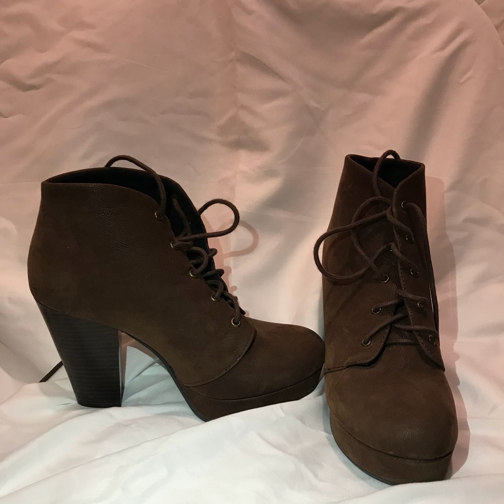 Brown Platform Booties - image 2